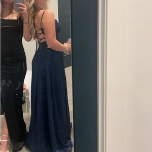 Long Navy blue formal dress